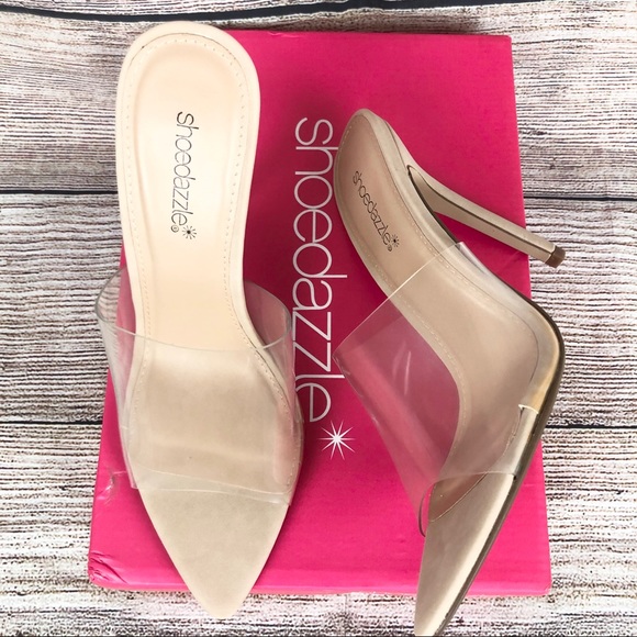 ShoeDazzle | Clear Slip On Heels - Picture 5 of 6